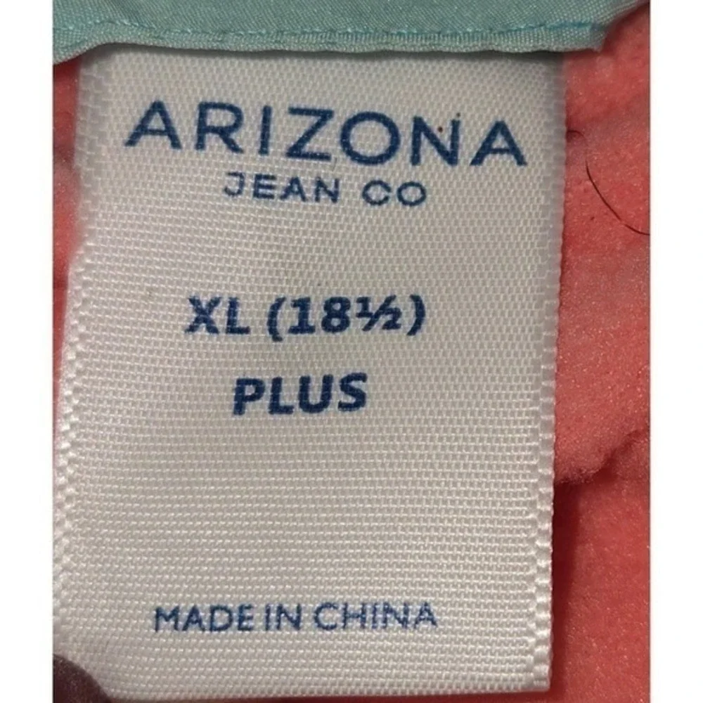 Arizona Jean Co Girls XL 18.5 Plus Ombre Puffer Jacket Faux Fur Hood Winter Coat